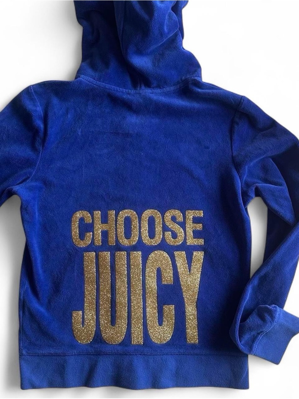 Juicy Couture Royal Blue Velour Zip Hoodie